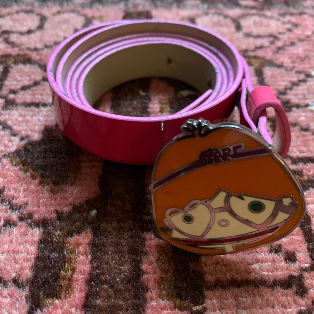 Little Miss Marc Jacobs Thin Pink Patent Belt
